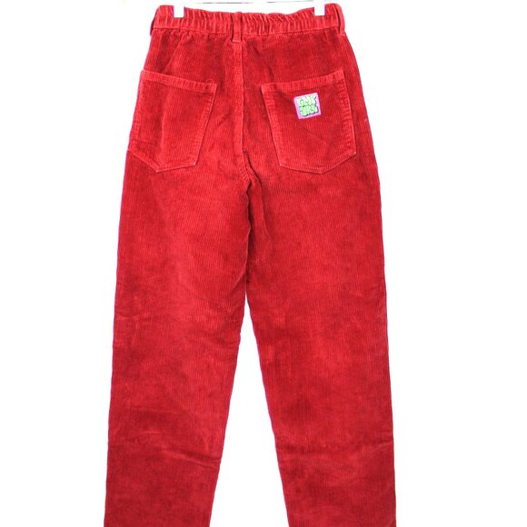 Empyre Women's Red Corduroy Pants Loose Fit Size S SK8R Y2K Hip Hop Grunge VTG - Picture 6 of 8